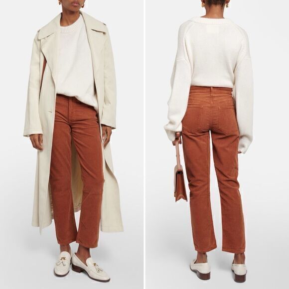 AGOLDE Pants - Agolde Riley Long Straight Corduroy Pants in Saddle Size 28